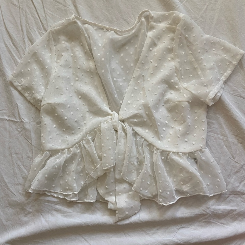 Sheer tie top